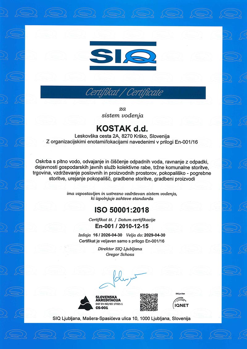 Certifikat 50001 1